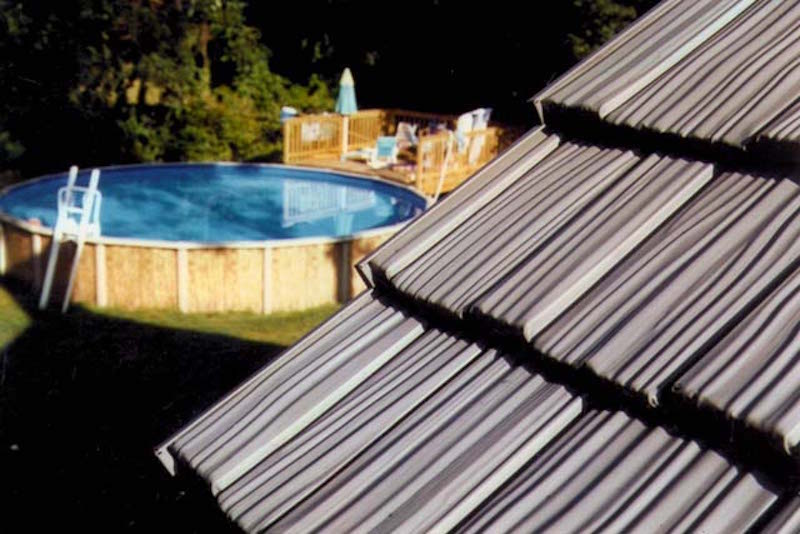 Close up of Country Manor Shake Metal Roof Shingles