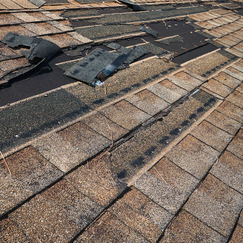 Old Asphalt Roof Shingles