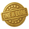 Gold One and Done Logo