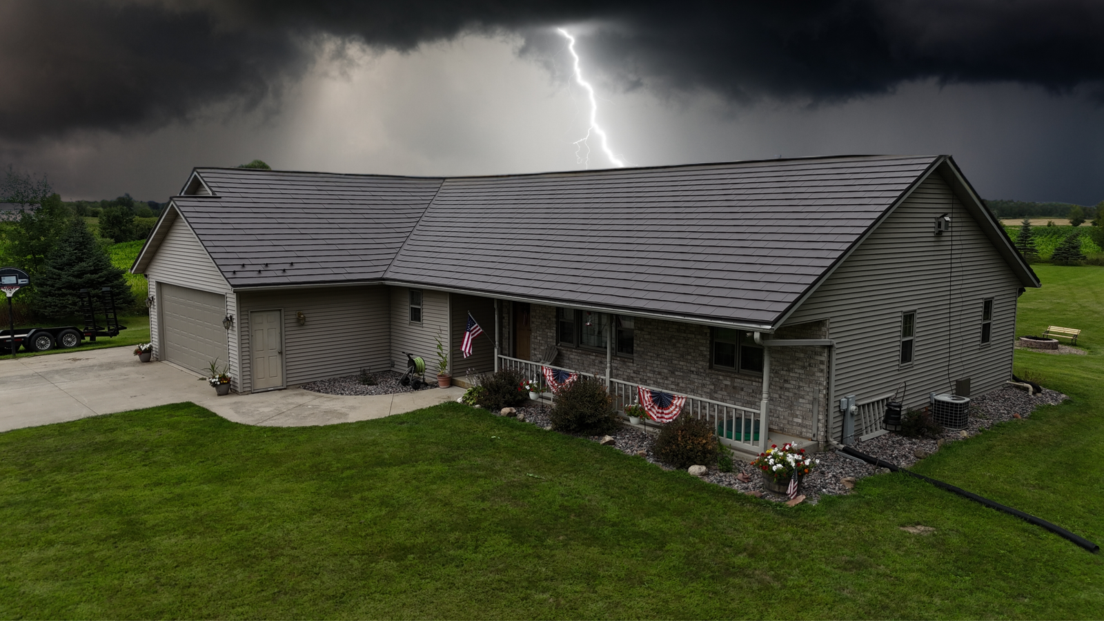 storm-proof metal roof